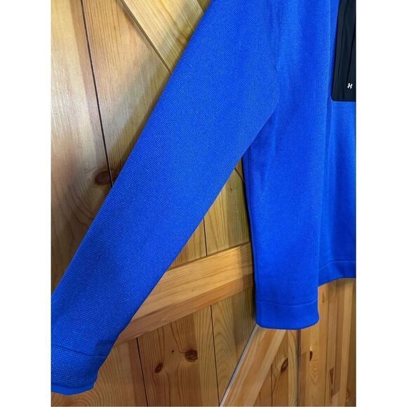 UNDER ARMOUR Sweater Adult Large Blue Golf Fleece Pullover 1/4 Zip nwt (0610) - Picture 3 of 6